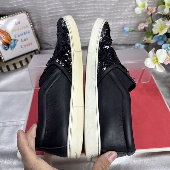 (E2) Salvatore Ferragamo Ladies Salina P Sequin Sneakers, Size 8.5 C - Picture 4 of 13